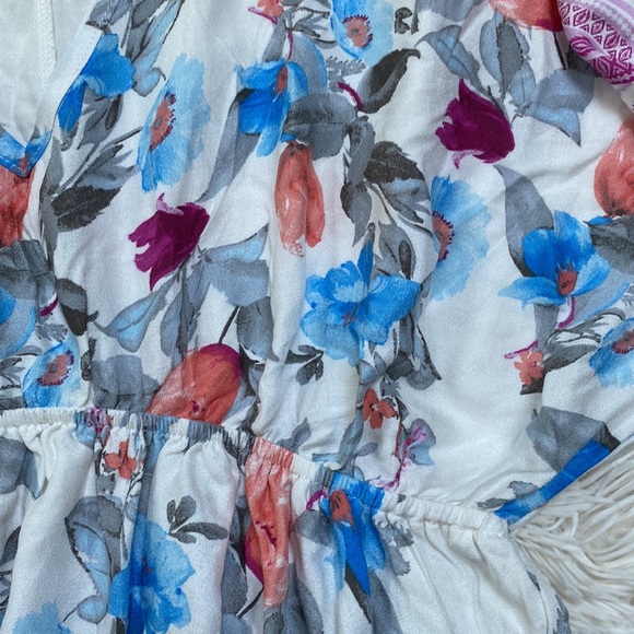πHPπ White Birch Floral Blouse π White Magenta & Blue - Picture 13 of 15